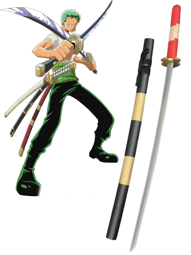 One Piece Roronoa Zoro Three Sword Style Cosplay Wooden Weapons